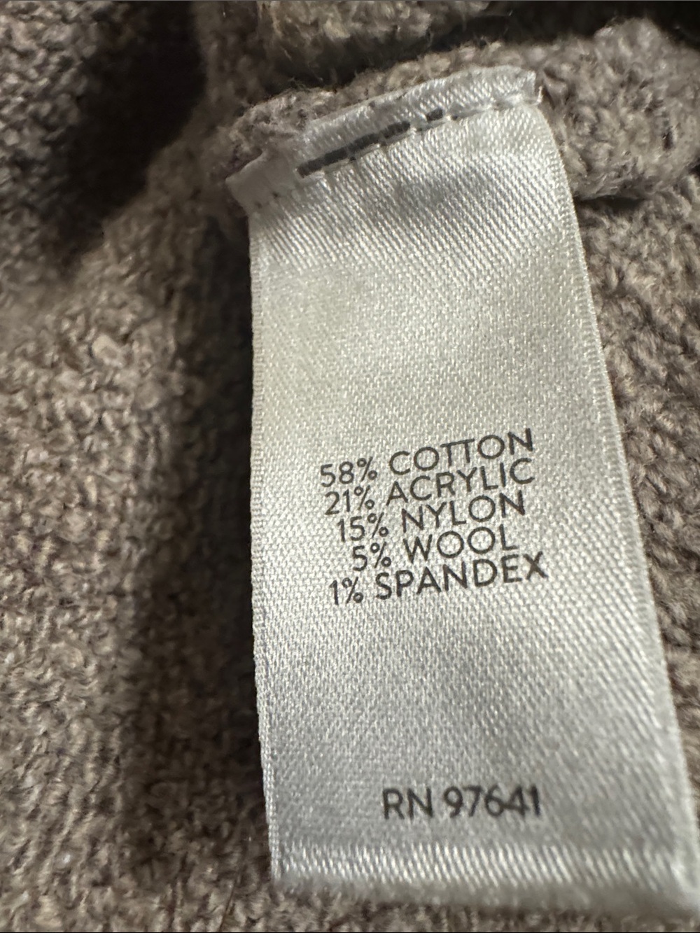 Oversized Cowl Neck Hoodie Sweater in Taupe - Picture 6 of 6